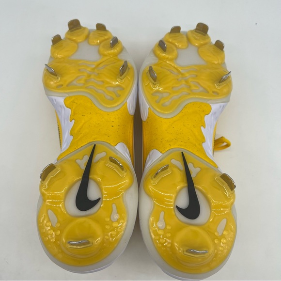 NWT Nike React Alpha Huarache 3 Baseball Softball Unisex Yellow Cleats Shoes - Picture 4 of 14